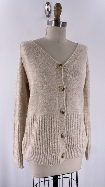 Hem & Thread Tan Cardigan, M