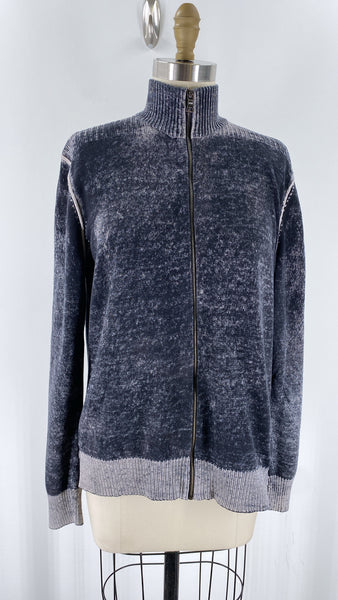 INC Black Zip Front Cardigan, M