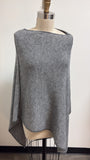 Fratelli Talli Gray Wool Blend Poncho Sweater, One Size