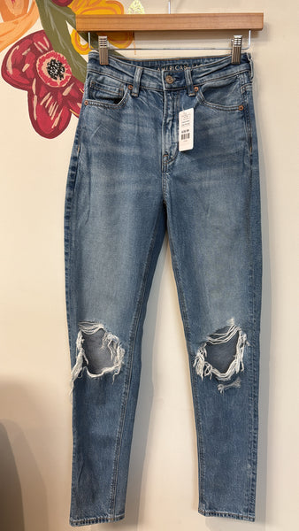 American Eagle Mom Jeans, 00 Long