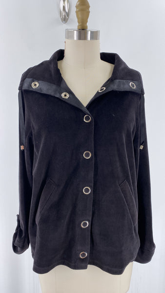 Susan Graver Black Velvet Jacket, S
