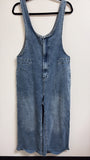 Denim 24" Inseam Cuffed Overalls, L