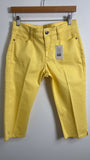St. John's Bay Yellow Capri 18" Inseam Jeans, 6 Petite