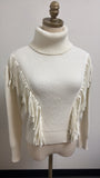White House Black Market Fringe Sweater, XS