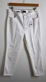 Talbots White Slim Ankle 26" Inseam Jeans, 10 Petite