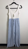 Derek Heart White/Blue Jumpsuit, M