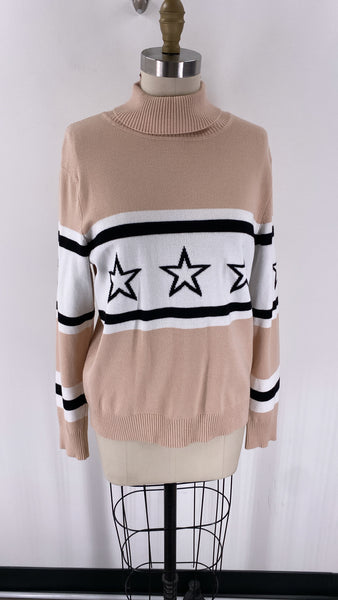 Antonio Melani Tan Turtleneck Sweater, XL