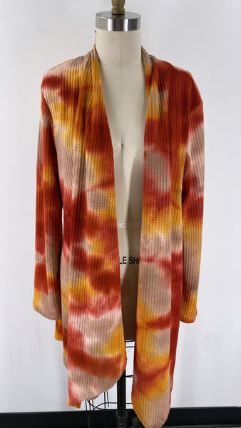 Skinny Tees Tie Dye Cardigan, 1X/2X