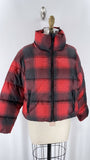 Old Navy Red/Black Plaid Coat, XS