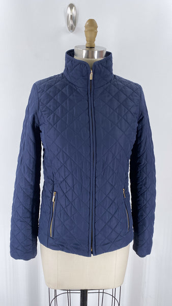 J. Crew Blue Quilted Jacket, XS