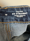 Old Navy 28" Inseam Button Fly OG Straight Jeans, 18