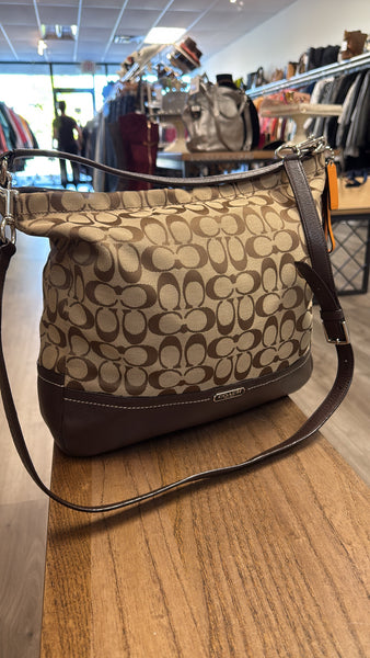 Coach Brown Park Signature Hobo 23279, 12.5"x14"