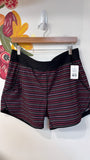 Lands End Black Print Swim Shorts, 14