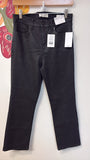 New Jessica Simpson 26" Inseam Black Coated High Rise Crop Boot Jeans, 4