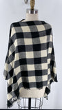 Poncho Black Sweater, One Size
