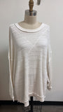 We the Free People White Oversized Top, S