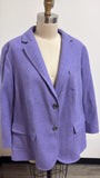 Talbots Purple Wool Blend Blazer Jacket, 18W