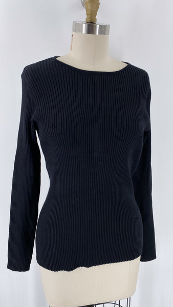 Black Fitted Sweater, XL