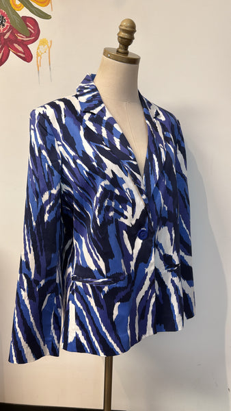 New Chico's Blue Blazer Jacket, L