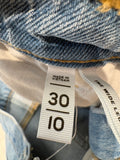 Loft 30" Inseam Wide Leg Cuffed Jeans, 10