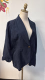 Soft Surroundings Blue Linen Blend Jacket, L