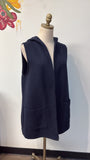 Talbots Navy Hooded Vest, M