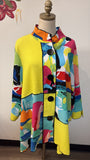 Ali Miles Multicolor Jacket Top, 2X