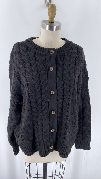 And Now This Black Cardigan, 2X