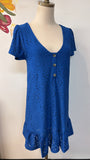 New Modcloth Blue Eyelet Dress, S