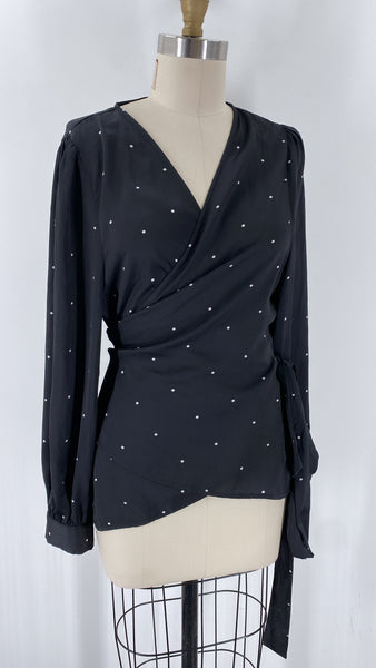 You Do You Black Stella & Dot Wrap Top, XL