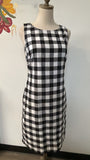 Talbots Black Gingham Dress, 4 with Pockets