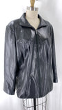 Preston & York Black Genuine Leather Jacket, 1X