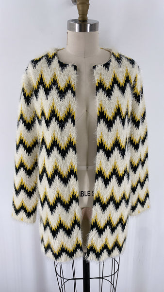 Pink Martini Cream/Yellow/Black Cardigan, M