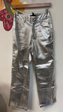New Forever 21 Metallic Silver Jeans, S