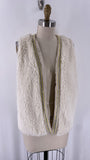 Indigo Thread Ivory Vest, XL