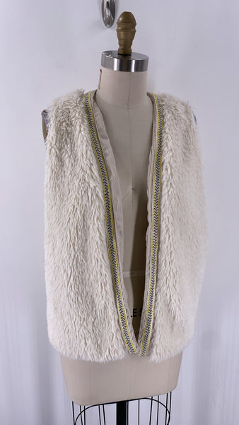 Indigo Thread Ivory Vest, XL