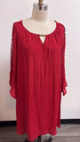New Indigo Rose Red Dress, XL