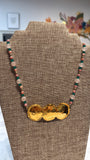 Artisan Pink Quartz & Green Jade Necklace with Magnetic Clasp