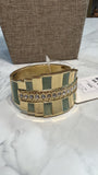 Gold with Green Enamel Bracelet