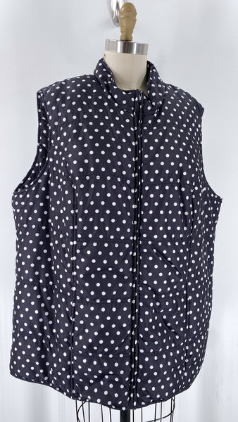 Woman Within Black Polka Dot Vest, 2X