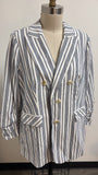 1.State White/Blue Open Front Jacket, 1X