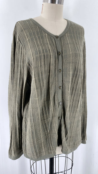 Christopher & Banks Green Cardigan, XL