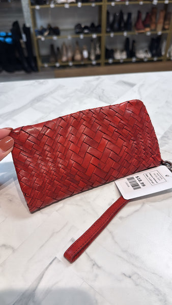 Vilence Holland Red Leather Wallet, 7.25"x4"