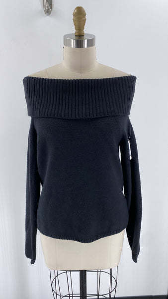 New Old Navy Black Off Shoulder Sweater, M