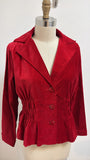 Joan Rivers Red Velveteen Jacket, M