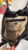 Tory Burch Black Leather Shoulder Bag, 12"x15"