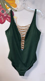 Bleu Rod Beattie Green One Piece Swimsuit, 18W