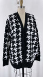 Lane Bryant Black Houndstooth Cardigan, 22/24