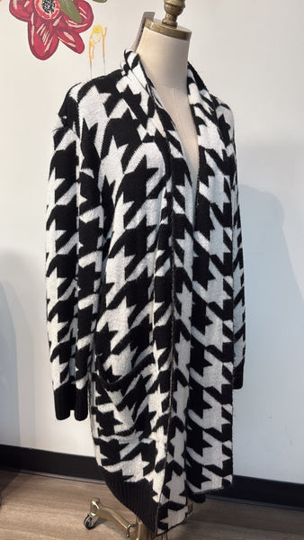 Ophelia Roe Black/White Cardigan, 2X