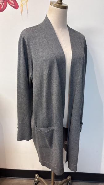 89th & Madison Gray Cardigan, 1X